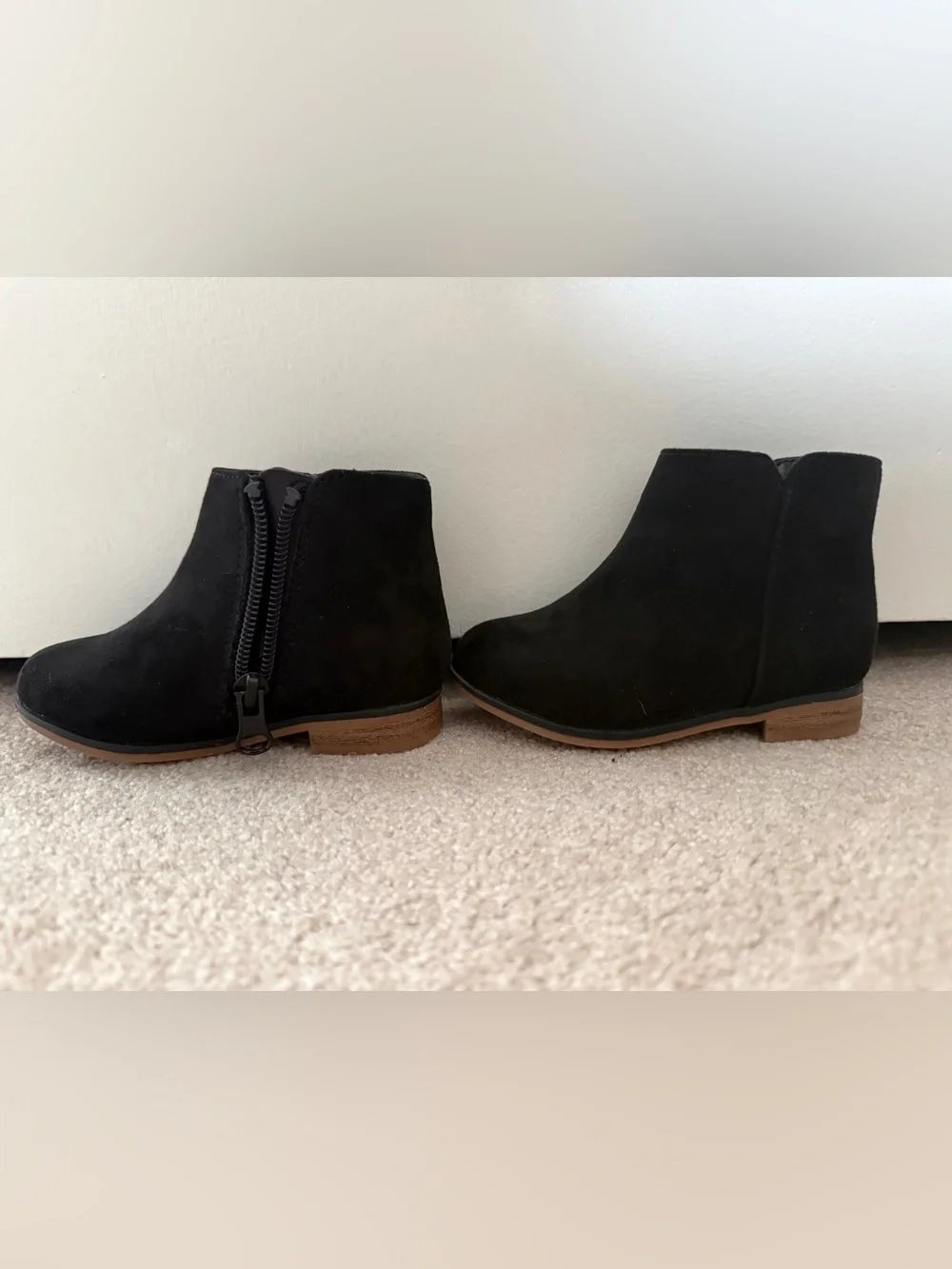 Cat & Jack Black Toddler Ankle Boots with Side Zipper